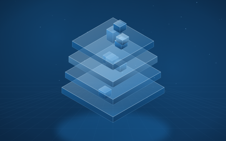 Abstract illustration of transactions passing a secure risk checkpoint