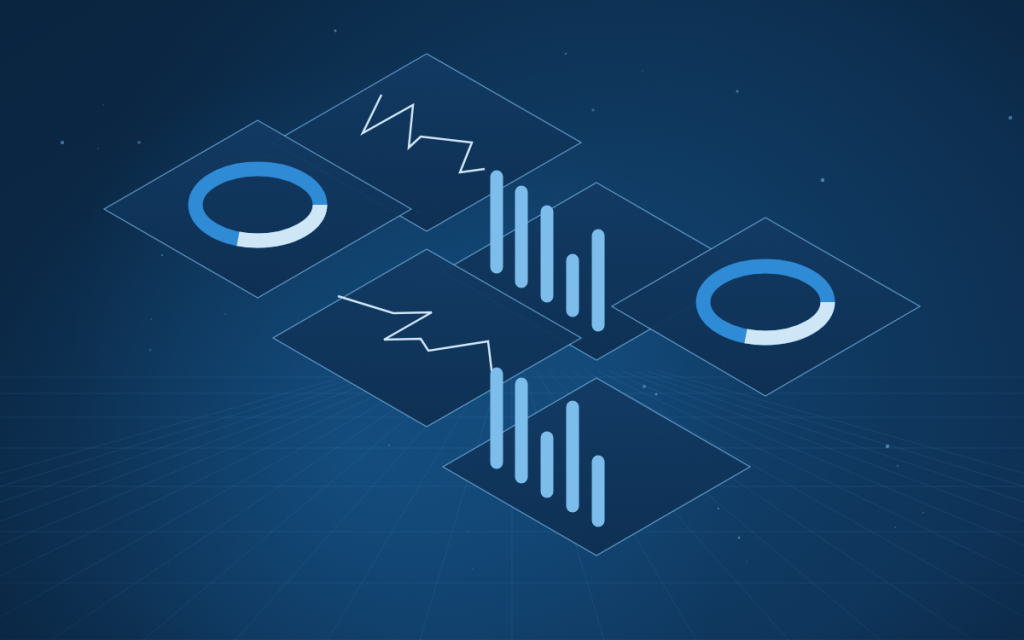 Illustration contrasting an overloaded product database with a separate analytics serving layer