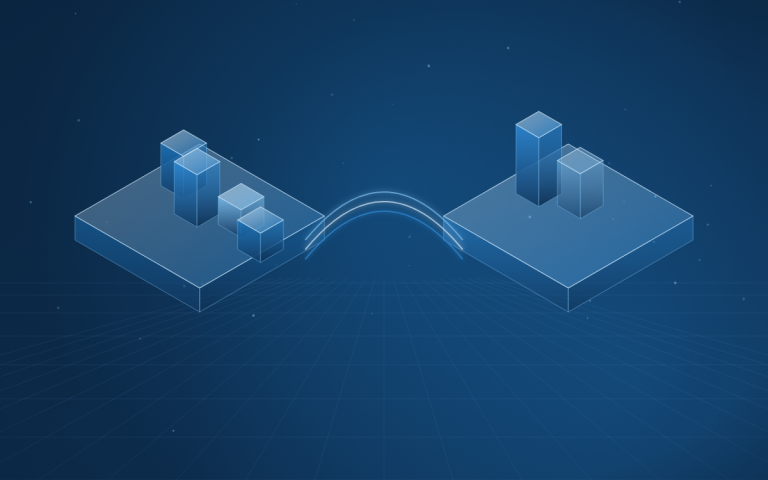 Abstract illustration of a staged path from one release to the next