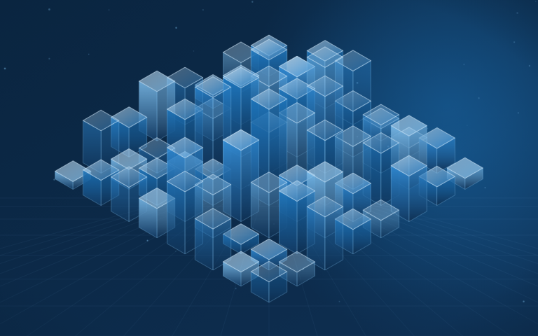 Abstract illustration of monitoring panels for a compute cluster