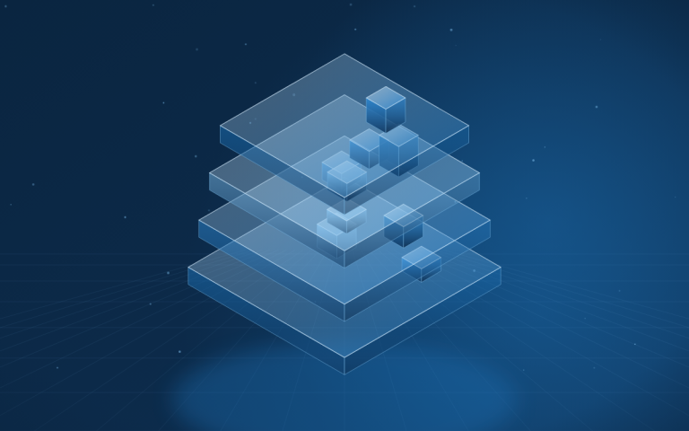Abstract illustration of data split evenly across nodes