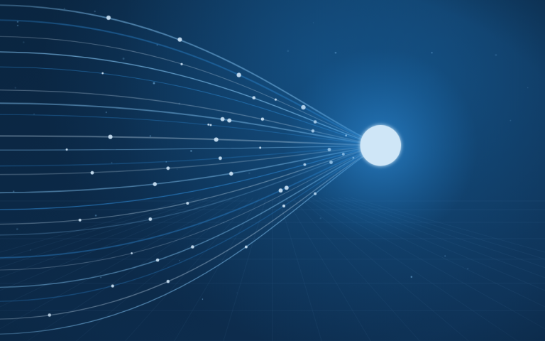 Abstract illustration of query paths converging on an index