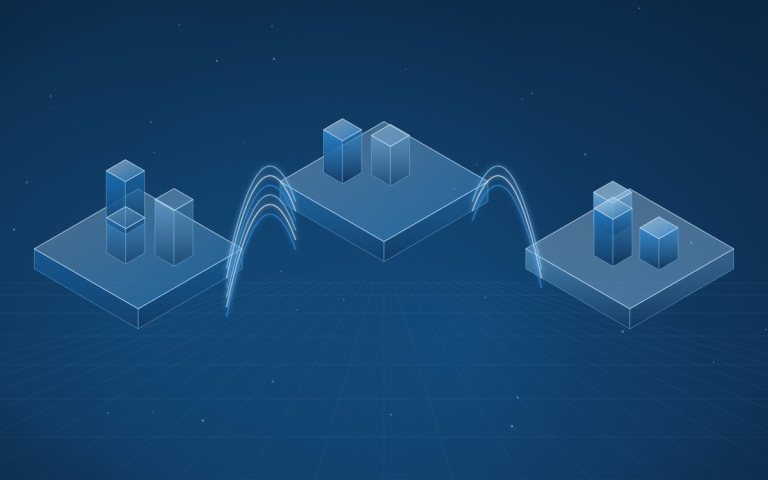 Abstract illustration of a staged path from one release to the next